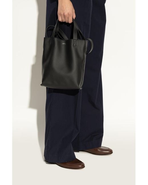 A.P.C. Black "Malko Small" Shopper Bag