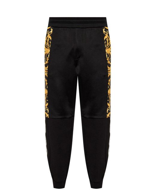 Versace Baroque Motif Sweatpants Black for men