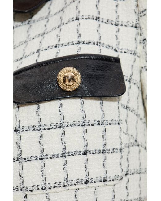 Self-Portrait Natural Tweed Dress