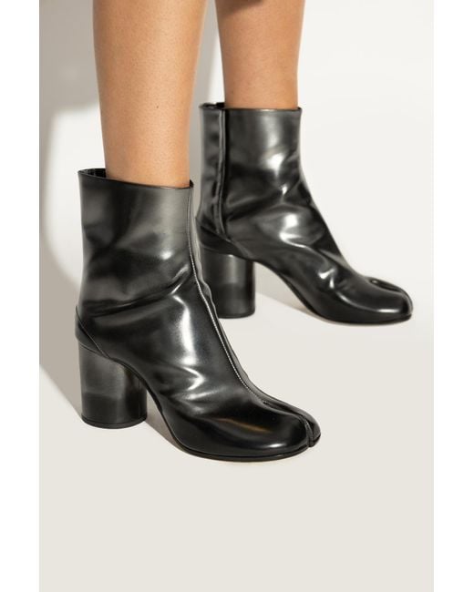 Maison Margiela Gray Ankle Boots With "Tabi" Cut-Out