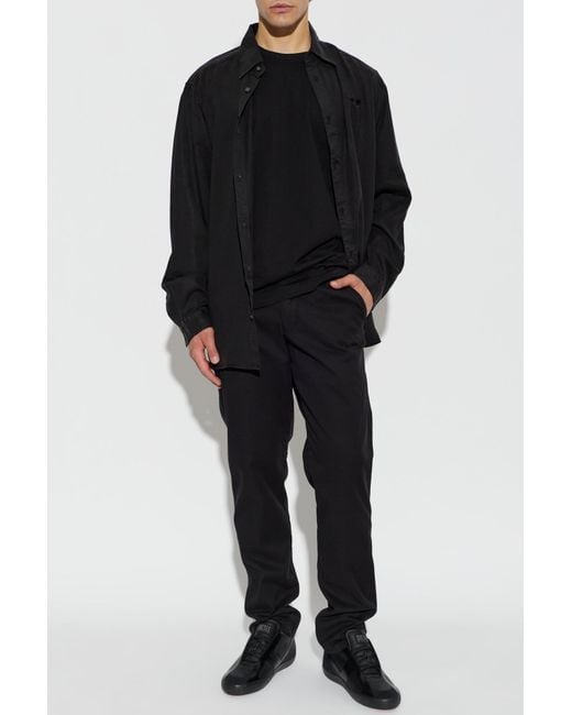 DIESEL Black Shirt 'S-Simply-Wrd-Hpag' for men