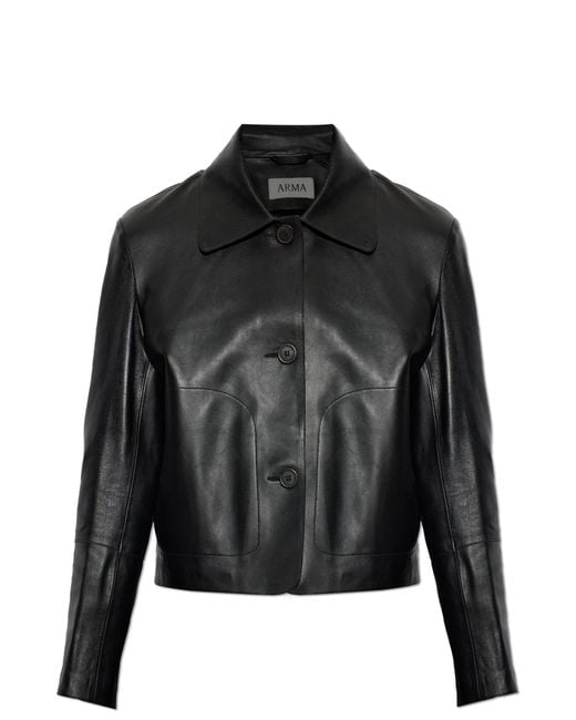 Arma Blue Leather Jacket 'Nos Emy'