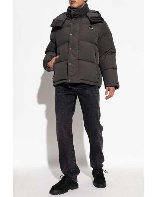Dolce & Gabbana Black Down Jackets for men