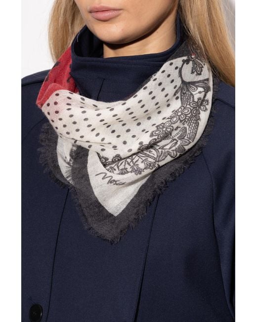 Moschino Pink Cashmere Scarf With Print