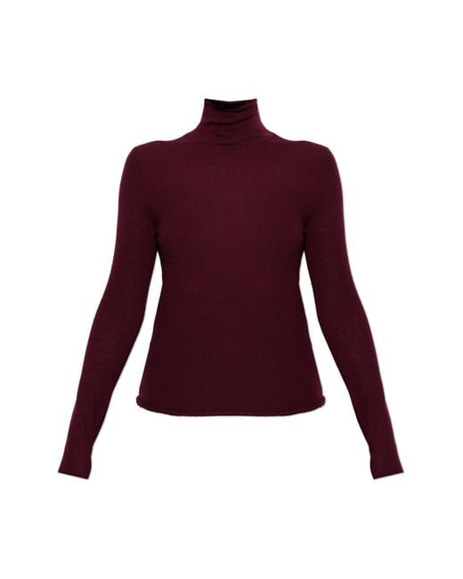 Lisa Yang Purple Cashmere Turtleneck 'Lory'