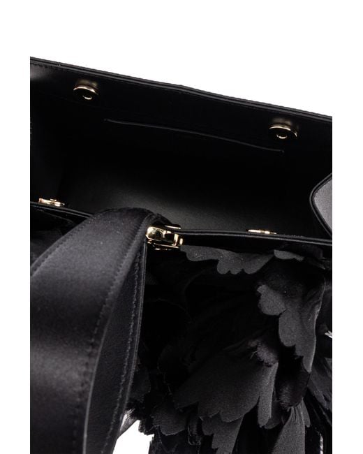 Ferragamo Black Handbag With Applications,