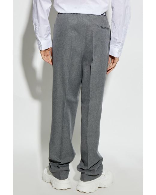 Versace Jeans Couture Gray Creased Trousers for men