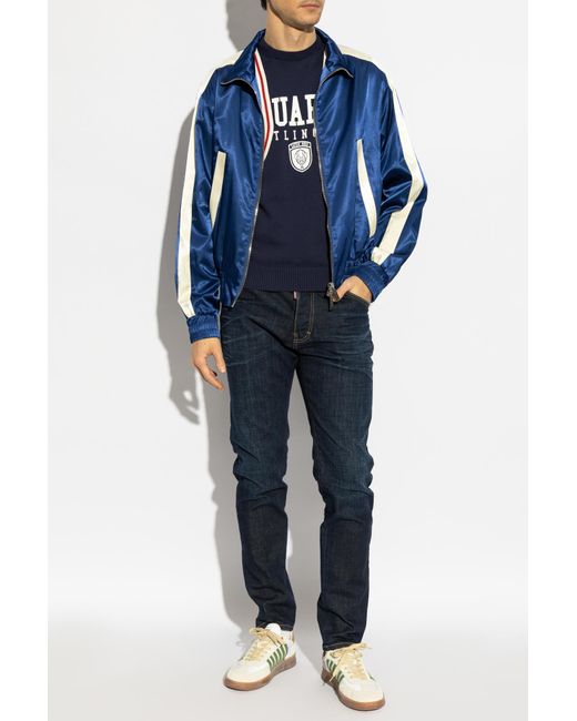DSquared² Blue Sweater With Logo for men