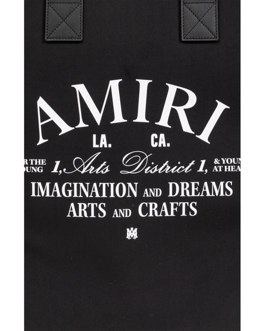 Amiri Black Shopper Bag for men
