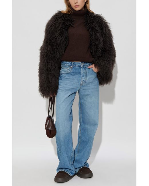 Stand Studio Black Faux Fur 'Charlotte'