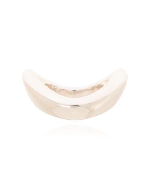 Bottega Veneta Natural Silver Ring,