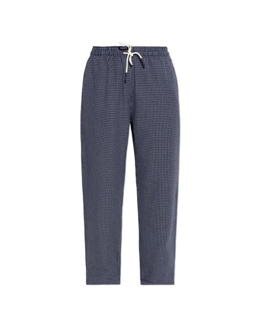 Rethinkit Studios Blue Plaid Patterned Trousers