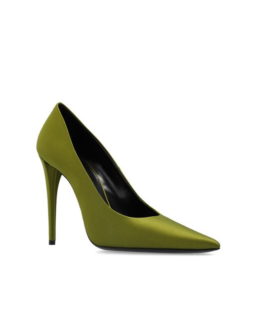 Saint Laurent Green 'monceau' High Heels,