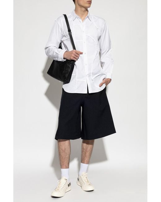 Comme des Garçons White Shirt With Raw Finish for men