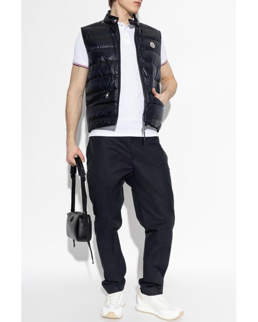 Moncler Blue Quilted Vest "Gui" for men