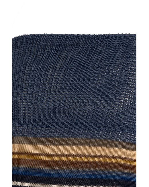 Paul Smith Blue Socks With Striped Pattern for men