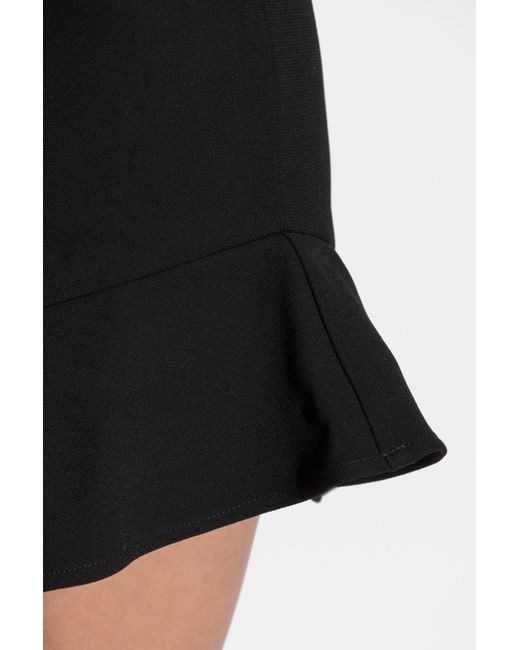 ROTATE BIRGER CHRISTENSEN Black Skirt With A Ruffle,