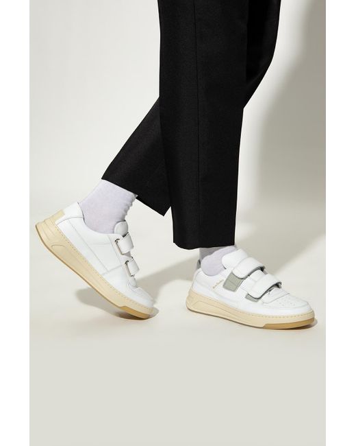 Acne Studios 'perey' Leather Sneakers in White for Men | Lyst