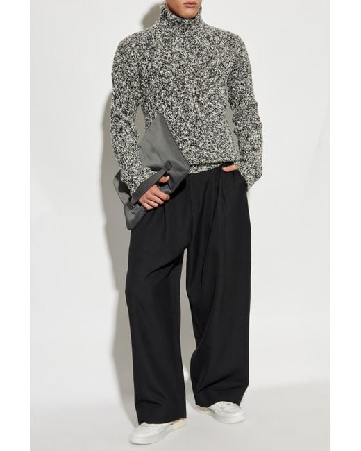 Dolce & Gabbana Gray Wool Turtleneck for men