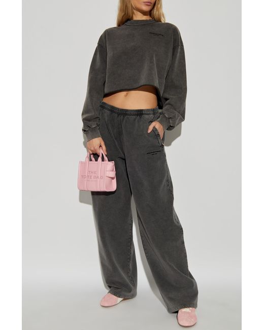 Alexander Wang Gray Sweatshirt With Embroidered Logo