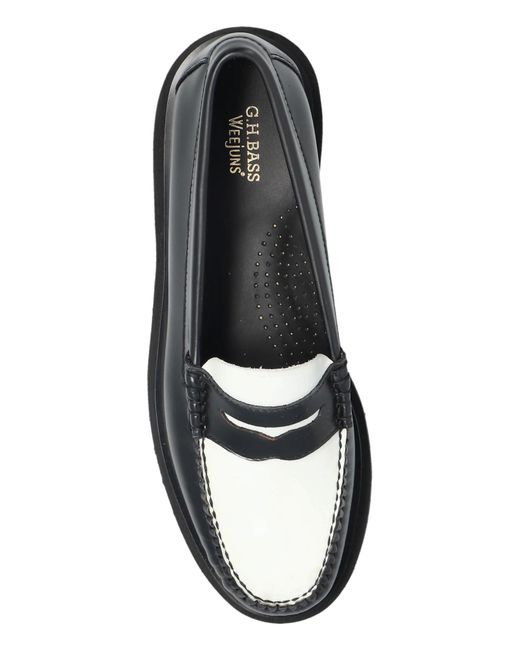 G.H.BASS Black 'Weejun Step' Loafers