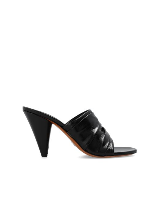 Proenza Schouler gathered Cone Mules in Black Lyst UK