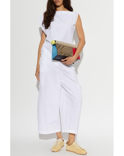 Jacquemus White Cotton Top 'Drap'