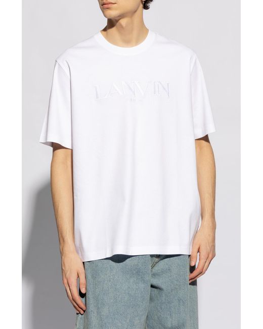 Lanvin White T-shirt With Logo, for men