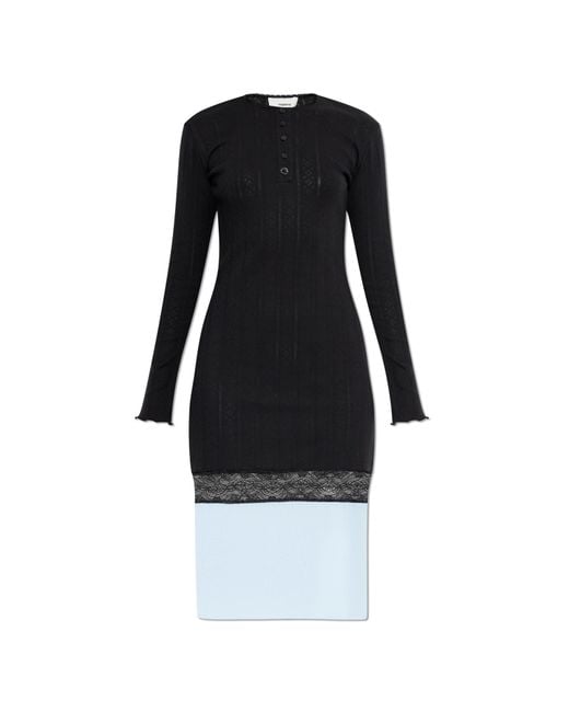 Coperni Black Dress With Long Sleeves