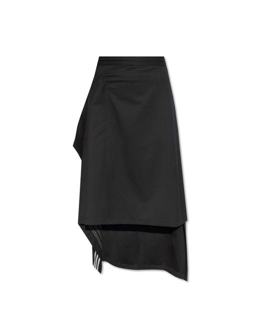 Y-3 Black Asymmetrical Skirt,