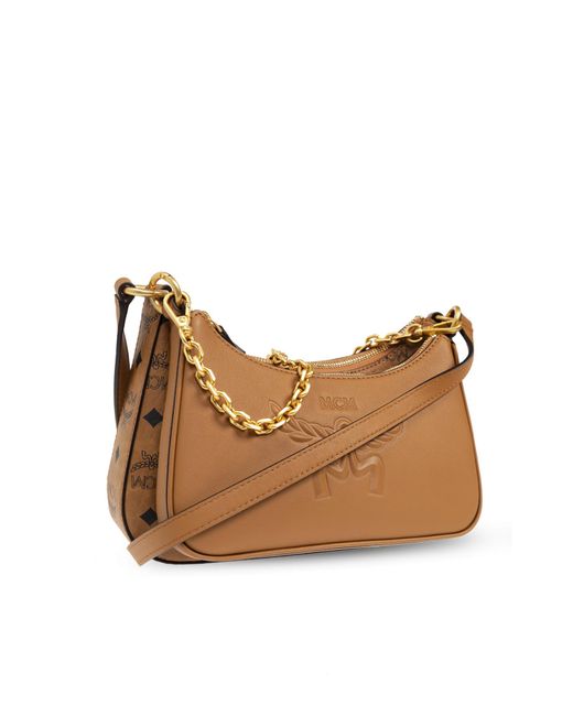 MCM Natural Double Shoulder Bag