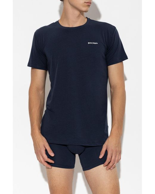 Palm Angels Blue 2-Pack Of T-Shirts for men