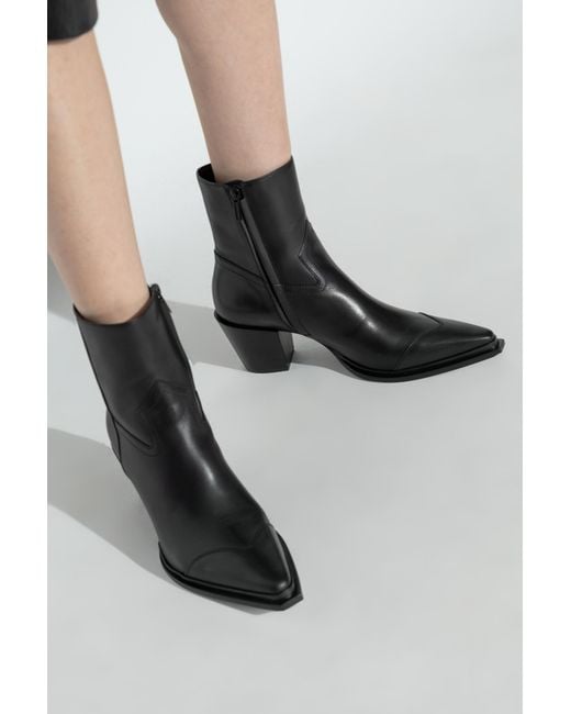 Jimmy Choo Black Heeled Booties 'Cece'