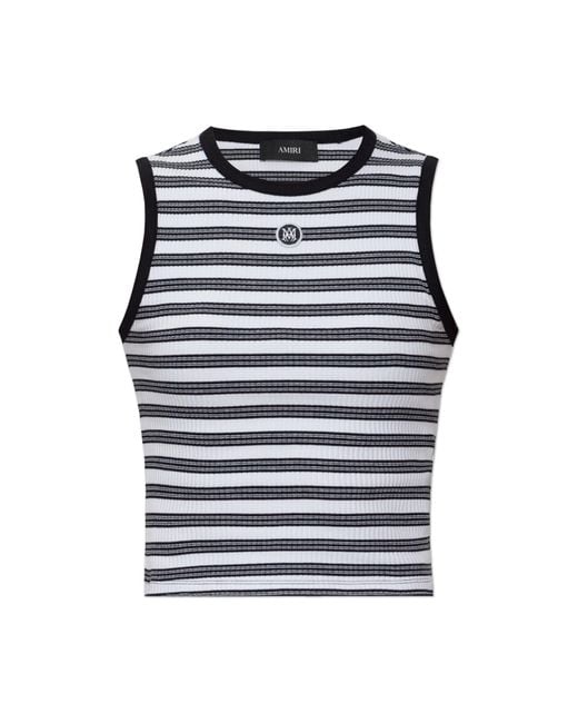 Amiri Blue Top With Striped Pattern