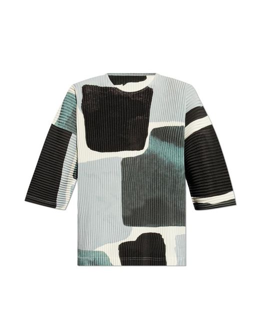 Homme Plissé Issey Miyake Multicolor Pleated T-Shirt By for men