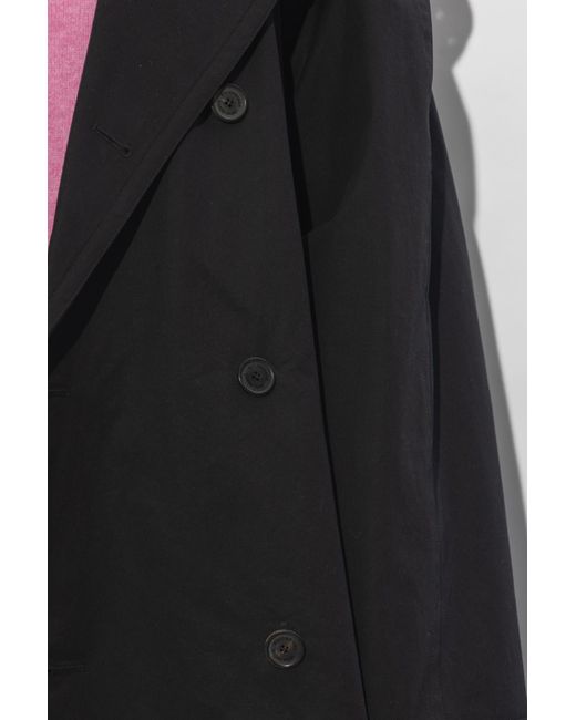 Balenciaga Black Long Trench Coat,