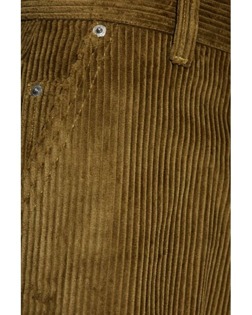 AMI Green Corduroy Trousers for men