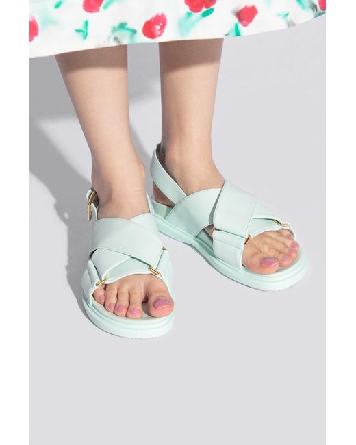 Marni Blue 'fussbett' Sandals,