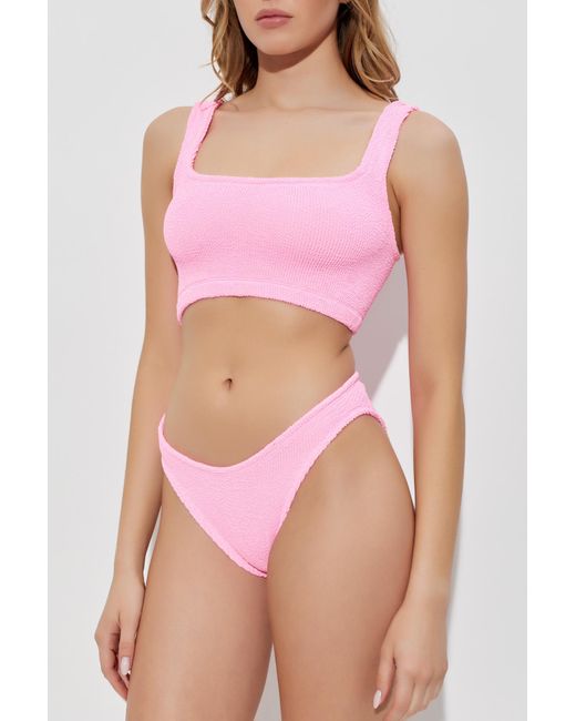 Hunza G Pink Two-Piece Swimsuit "Coverage Xandra"