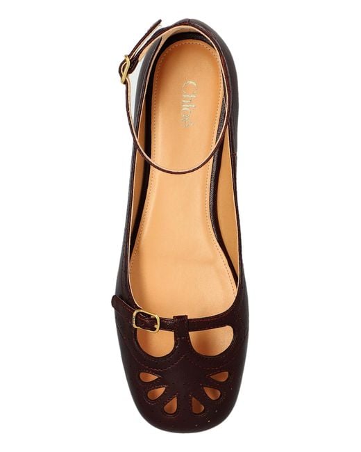 Chloé Natural Leather Ballet Flats 'Misty'