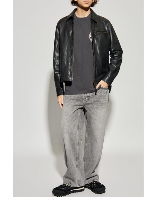 AllSaints Gray T-Shirt "Distortion" for men