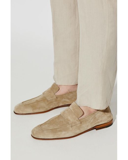 Eleventy Brown Suede "Loafers" Shoes for men