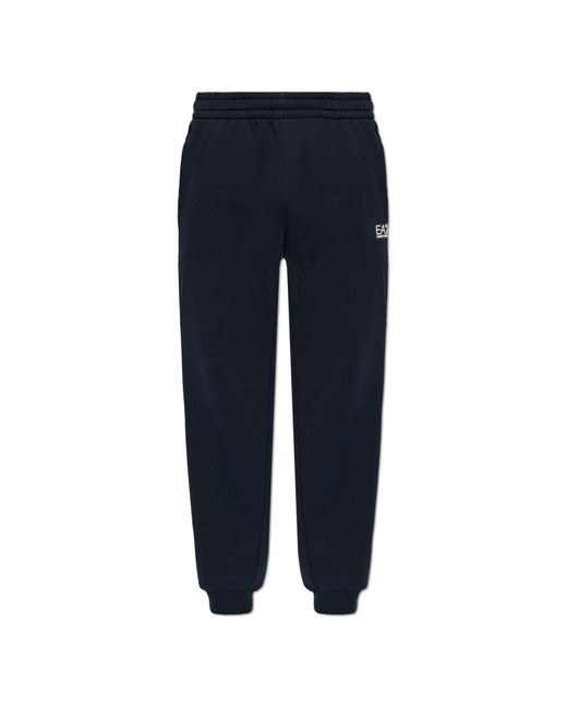 EA7 Blue Sweatpants With Logo for men