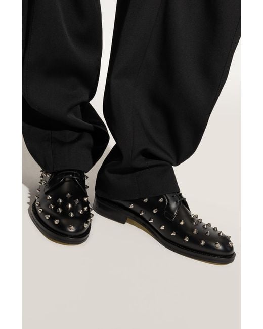 DSquared² Black Leather Boots With Studs for men