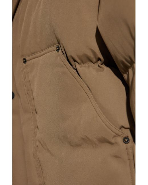 DSquared² Brown Puffer Jacket With Logo