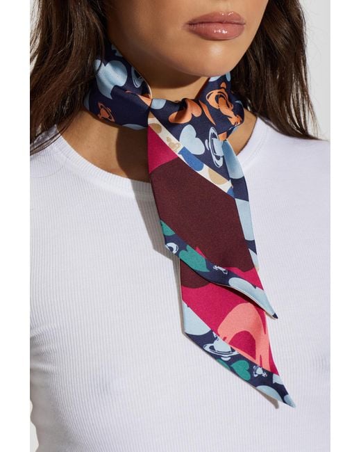 Vivienne Westwood Red Silk Scarf