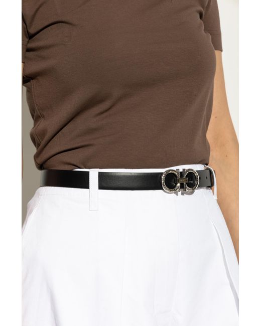 Ferragamo Black Double-Sided Belt