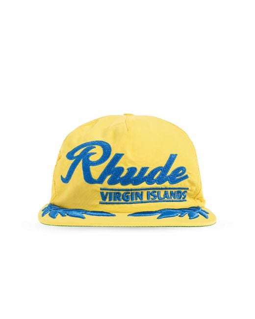 Rhude Yellow Baseball Cap for men