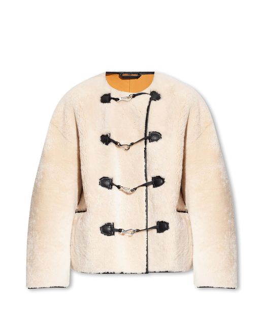 Totême  Natural Shearling Jacket With Pockets