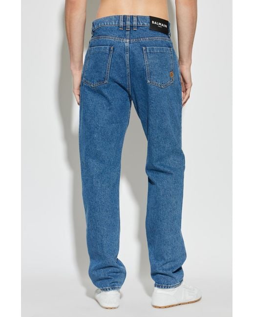 Balmain Blue Jeans With Slightly Tapered Legs for men